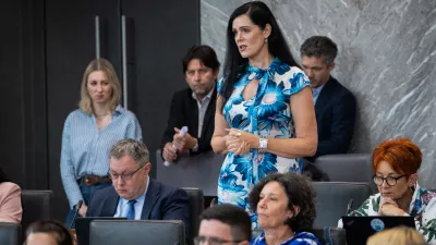 Ljubljana, DZ.Izredna seja DZ z obravnavo liste kandidatk in kandidatov za ministrice in ministre vlade ter mandatno-volilne zadeve.Poslanka Svobode Janja Sluga.