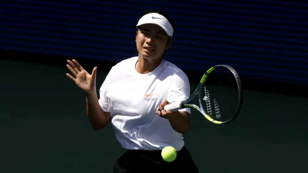 Alexandra Eala of the Philippines practices on Louis Armstrong Stadium at the 2026 US Open Tennis Championship at the USTA Billie Jean King National Tennis Center in New York City on Friday, August 28, 2026. Photo by /UPI,Image: 1129013114, License: Rights-managed, Restrictions:, Model Release: no 
