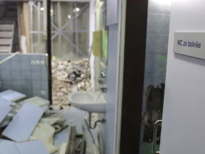 - 04.04.2019 &ndash; Urgenca - Urgentni kirur&scaron;ki blok UKC Ljubljana &ndash; prenova - obnova urgence, tretja faza izgradnje urgentnega kirur&scaron;kega bloka - ogled gradbenih del //FOTO: Jaka Gasar