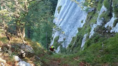 Iskalna akcija pogre&scaron;anega Francoza na Veliki planini.