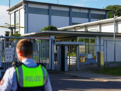 A general view as German police secures the area after a second sabotage attempt on Germany's electricity grid, with local police saying they are investigating an attack on a substation in Bergheim, Germany, September 2, 2026. REUTERS/Thilo Schmuelgen