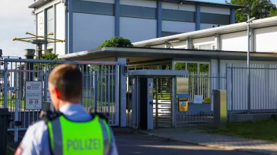 A general view as German police secures the area after a second sabotage attempt on Germany's electricity grid, with local police saying they are investigating an attack on a substation in Bergheim, Germany, September 2, 2026. REUTERS/Thilo Schmuelgen