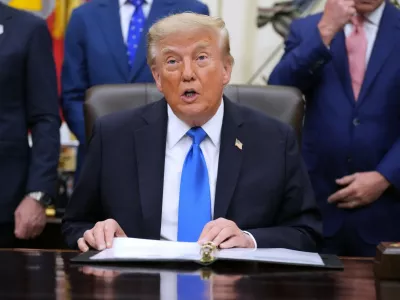 President Donald Trump speaks in the Oval Office of the White House during a meeting with travel executives, Wednesday, Sept. 2, 2026, in Washington. (AP Photo/Jacquelyn Martin)