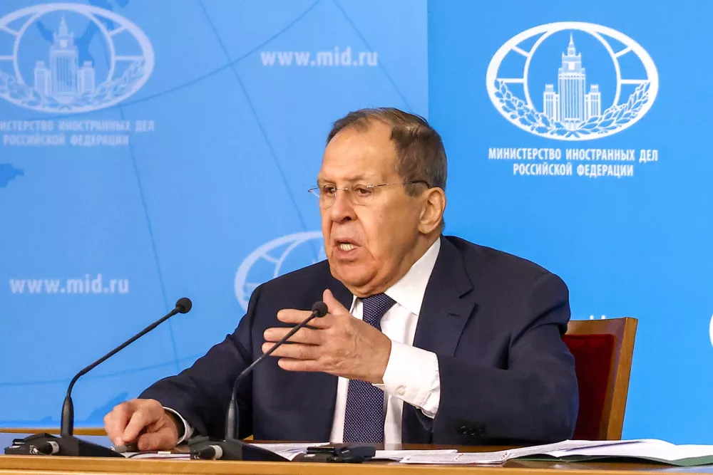 20 January 2026, Russia, Moscow: Russian Foreign Minister Sergei Lavrov speaks during a press conference at the Russian Foreign Ministry Press Centre to review Russian diplomacy in 2025. Photo: Artyom Geodakyan/TASS via ZUMA Press/dpa