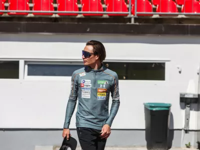 - Anže Lani&scaron;ek,- 18.05.2026. Odprti trening mo&scaron;ke reprezentance v smučarskih skokih na stadionu v Kranju. Smučarski skoki.//FOTO: Bojan Velikonja