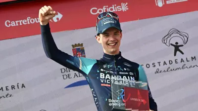 03-09-2026 Vuelta A Espana Tappa 12 Vera - Calar Alto 2026, Bahrain Victorious Omrzel, Jakob Calar Alto,Image: 1130447978, License: Rights-managed, Restrictions: PUBLICATIONxNOTxINxITAxFRAxNED, Model Release: no 