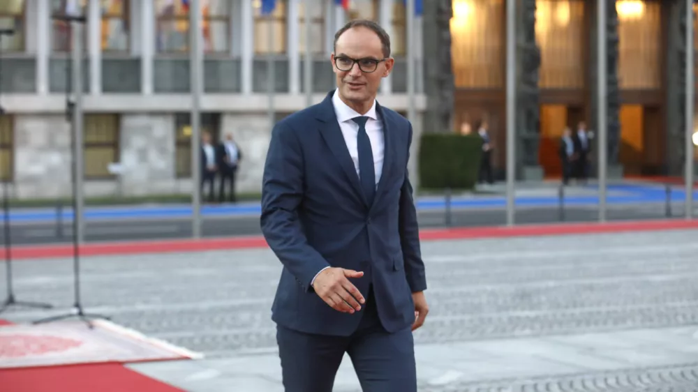 Anže Logar24.6.2026 - proslava dan državnosti 2026 - državna slovesnost ob 35. obletnici razglasitve samostojnosti in neodvisnosti RS, slavnostna govornika bosta predsednica republike Nata&scaron;a Pirc Musar in predsednik vlade Janez Jan&scaron;a; Trg republikeFoto: Luka Cjuha
