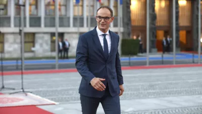 Anže Logar24.6.2026 - proslava dan državnosti 2026 - državna slovesnost ob 35. obletnici razglasitve samostojnosti in neodvisnosti RS, slavnostna govornika bosta predsednica republike Nata&scaron;a Pirc Musar in predsednik vlade Janez Jan&scaron;a; Trg republikeFoto: Luka Cjuha
