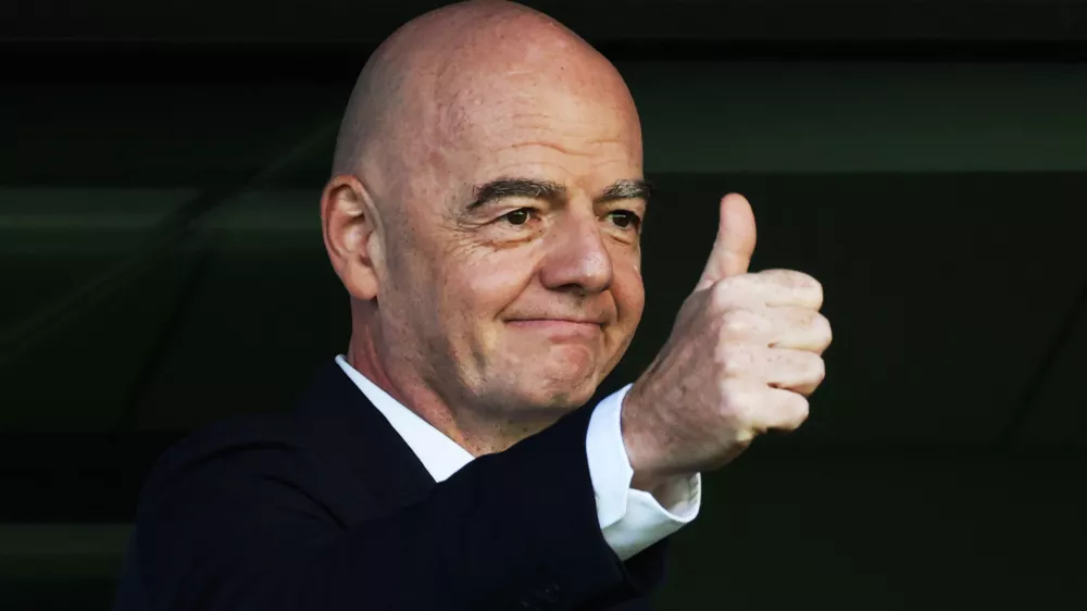 Soccer Football - FIFA Under-20 Women's World Cup - Group A - Poland v Argentina - Arena Katowice, Katowice, Poland - September 5, 2026 FIFA President Gianni Infantino inside the stadium before the match REUTERS/Kacper Pempel