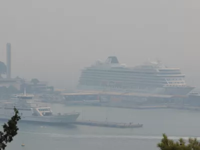 06.09.2026.,Split-Velik dio srednje Dalmacije medju kojima i Split danas je prekrivwn dimnom zvjesom kao posljedica pozara u susjednoj BiH. Photo: Ivo Cagalj/PIXSELL