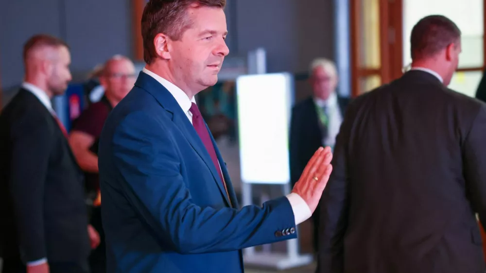 Saxony-Anhalt State Prime Minister and Christian Democratic Union (CDU) top candidate Sven Schulze gestures, after exit polls in the Saxony-Anhalt state elections in Magdeburg, Germany, September 6, 2026.   REUTERS/Liesa Johannssen