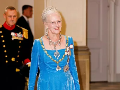 COPENHAGEN - Queen Margrethe, Crown Prince Frederik, Crown Princess Mary, Prince Joachim, Princess Marie, Princess Benedikte, Queen Anne Marie, King Harald, Queen Sonja, King Carl Gustaf and Queen Silvia attend the gala diner at Christiansborg palace for the 50th reigning jubilee of the Danish Queen, 11 September 2022. Photo by: Patrick van Katwijk/picture-alliance/dpa/AP Images