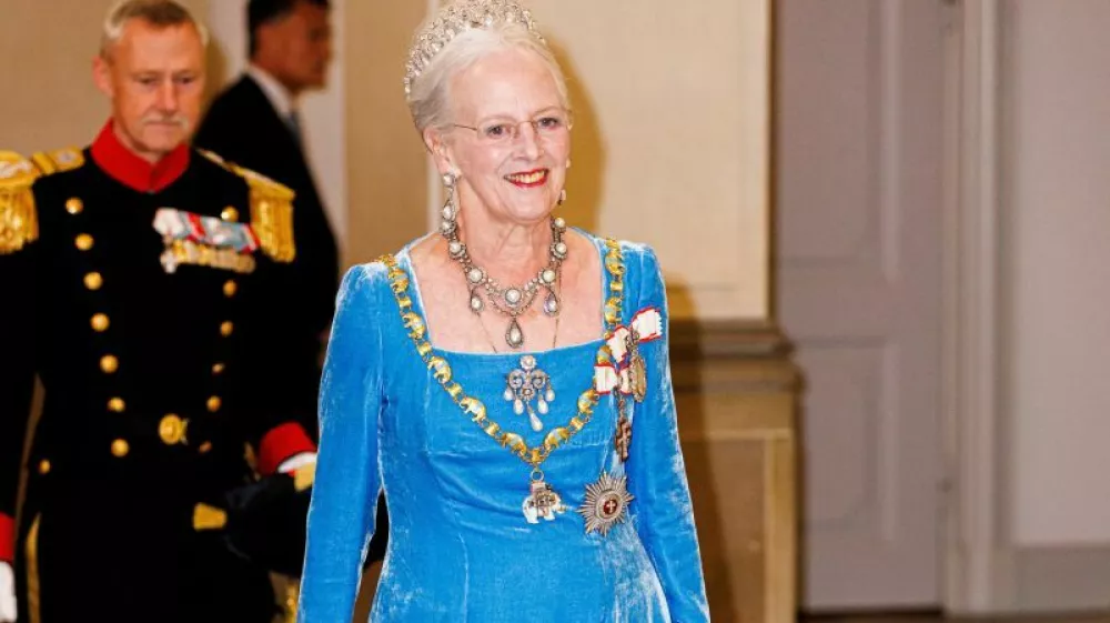 COPENHAGEN - Queen Margrethe, Crown Prince Frederik, Crown Princess Mary, Prince Joachim, Princess Marie, Princess Benedikte, Queen Anne Marie, King Harald, Queen Sonja, King Carl Gustaf and Queen Silvia attend the gala diner at Christiansborg palace for the 50th reigning jubilee of the Danish Queen, 11 September 2022. Photo by: Patrick van Katwijk/picture-alliance/dpa/AP Images