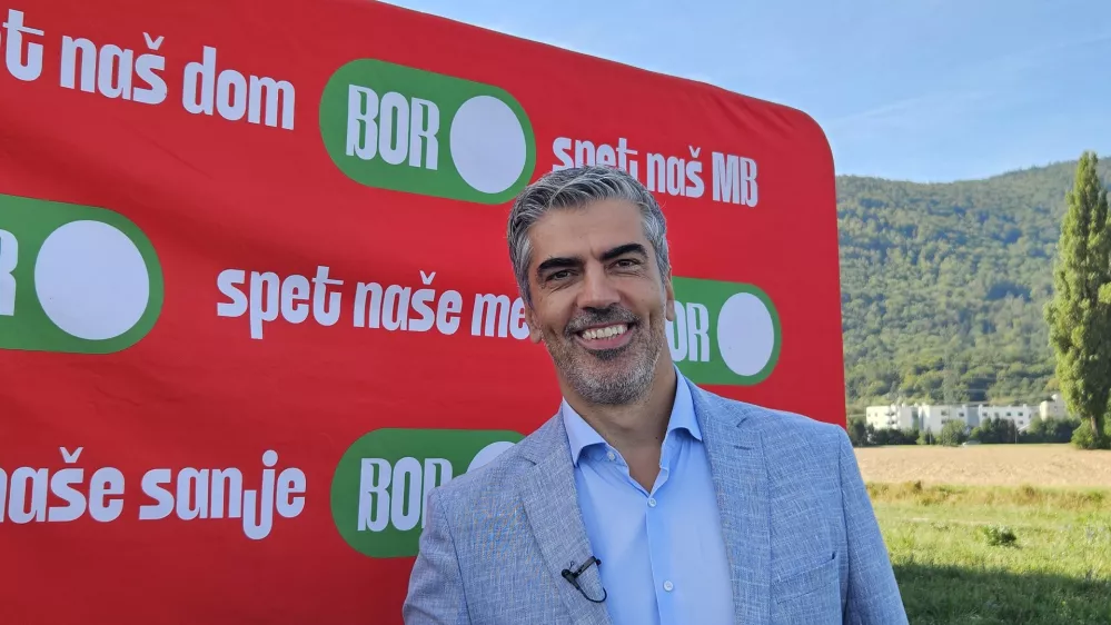 Maribor.Neodvisni kandidat za zupana Mestne obcine Maribor Bor Greiner.