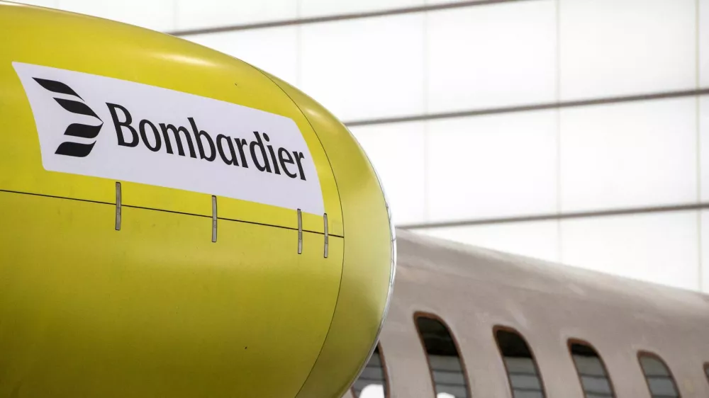 FILE PHOTO: Airplanes in production on the factory floor as Canadian business jet maker Bombardier holds an investor day at its plant in Mississauga, Ontario, Canada May 1, 2024. REUTERS/Carlos Osorio/File Photo