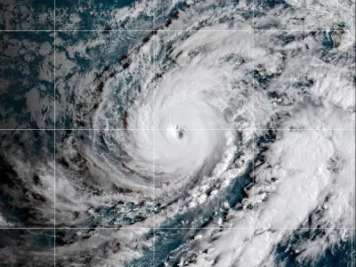 This satellite image released by NOAA shows Hurricane Lowell approaching Hawaii, Sunday, Sept. 6, 2026. (NOAA via AP)