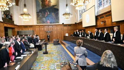 THE HAGUE, NETHERLANDS - MAY 17: A general view of the International Court of Justice (ICJ) before the hearing of Israeli delegation to defend in the in the two-day hearing at the International Court of Justice (ICJ) upon the request of South Africa's urgent appeal in the Hague, the Netherlands on May 17, 2024. South Africa took Israel to the International Court of Justice in late 2023, accusing it of genocide in Gaza. Dursun Aydemir / AnadoluNo Use USA No use UK No use Canada No use France No use Japan No use Italy No use Australia No use Spain No use Belgium No use Korea No use South Africa No use Hong Kong No use New Zealand No use Turkey