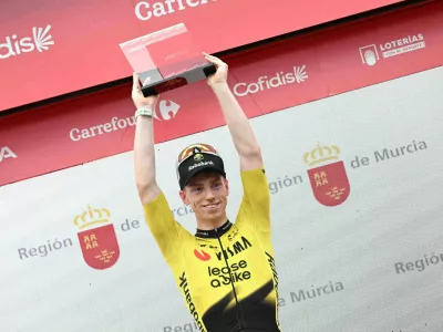 02-09-2026 Vuelta A Espana Tappa 11 Cartagena - Lorca 2026, Visma - Lease A Bike Brennan, James Matthew Lorca,Image: 1130156761, License: Rights-managed, Restrictions: PUBLICATIONxNOTxINxITAxFRAxNED, Model Release: no 