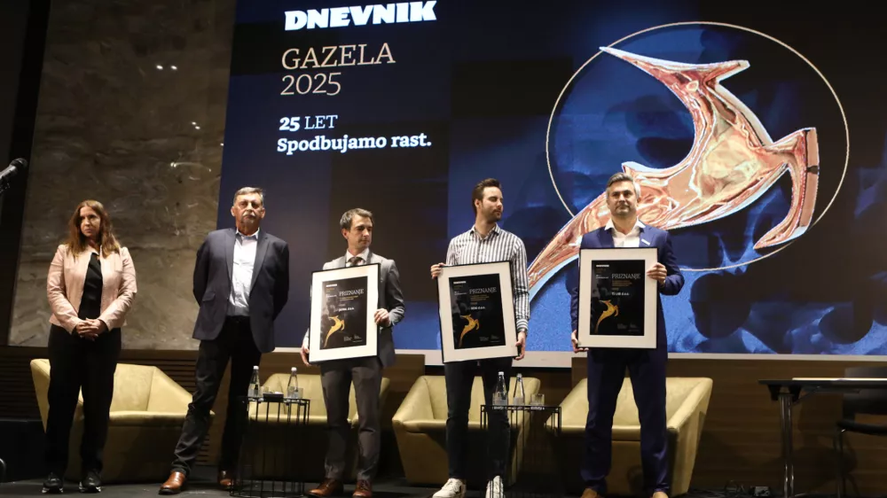 24.9.2025 - Gazela 2025 - Osrednjesloveska Gazela - Grand hotel Plaza - regijski izbor najbolj&scaron;ih najhitreje rastočih podjetij &ndash; razglasitev Osrednjeslovenske GazeleFoto: Luka Cjuha