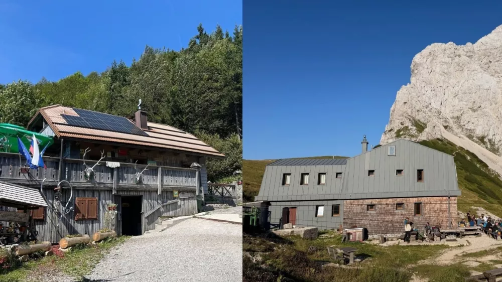 Koča na Ljubelju naj planinska koča 2026 in Kamni&scaron;ka koča na Kamni&scaron;kem sedlu naj visokogorska planinska koča 2026. (foto arhiv planinskih koč)