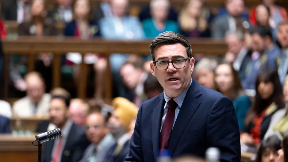 Britain's Prime Minister Andy Burnham speaks during Prime Minister's Questions at the House of Commons in London, Britain, September 9, 2026. &copy; House of Commons/Handout via REUTERS THIS IMAGE HAS BEEN SUPPLIED BY A THIRD PARTY. MANDATORY CREDIT. IMAGE MUST NOT BE ALTERED.