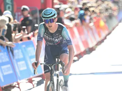 25-08-2026 Vuelta A Espana Tappa 04 Andorra La Vella - Andorra La Vella 2026, Bahrain Victorious Omrzel, Jakob Andorra La Vella,Image: 1128449047, License: Rights-managed, Restrictions: PUBLICATIONxNOTxINxITAxFRAxNED, Model Release: no 