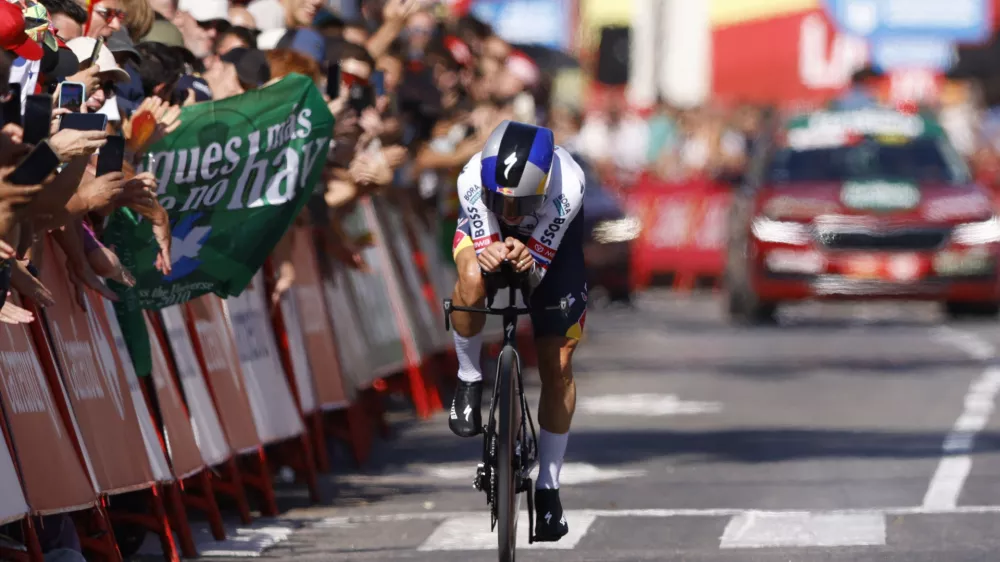 Cycling - Vuelta a Espana - Stage 18 - El Puerto de Santa Maria to Jerez - Jerez, Spain - September 10, 2026 Red Bull - Bora - Hansgrohe's Primoz Roglic in action during stage 18 REUTERS/Marcelo Del Pozo