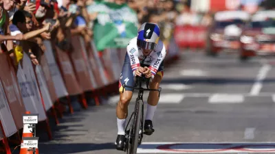 Cycling - Vuelta a Espana - Stage 18 - El Puerto de Santa Maria to Jerez - Jerez, Spain - September 10, 2026 Red Bull - Bora - Hansgrohe's Primoz Roglic in action during stage 18 REUTERS/Marcelo Del Pozo