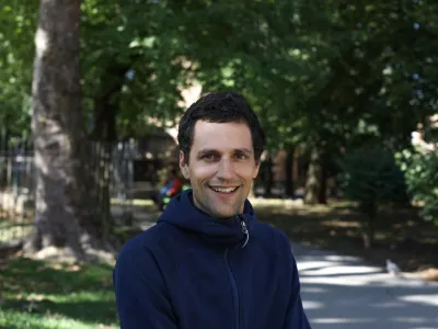 - 13.09.2022 &ndash; Dr. Jonas Sonnenschein, okoljski ekonomist in vodja projektov v okoljevarstveni organizaciji Umanotera, Slovenski fundaciji za trajnostni razvoj.  //FOTO: Luka CjuhaOPOMBA: INTERVJU ZA OBJEKTIV 2022