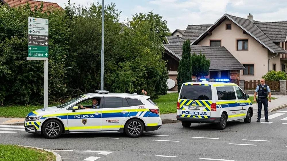Streljanje pri Vodicah, policija, policijski avto, policist, intervencija