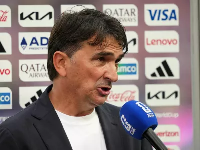 Soccer Football - FIFA World Cup 2026 - Group L - Croatia v Ghana - Philadelphia Stadium, Philadelphia, Pennsylvania, U.S. - June 27, 2026 Croatia coach Zlatko Dalic being interviewed after the match IMAGN IMAGES via Reuters/James Lang