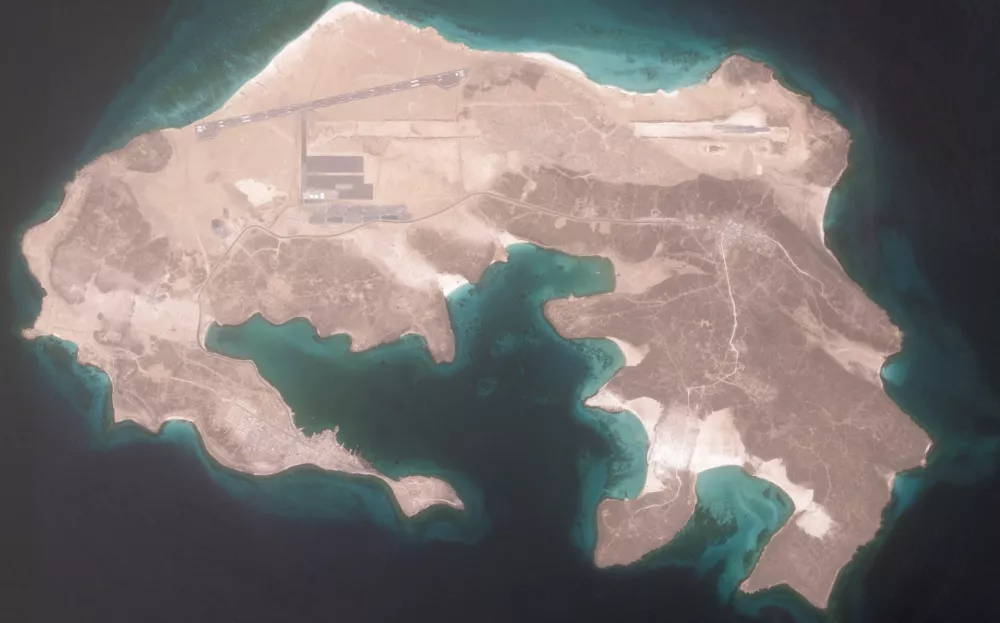 A satellite view shows a full view of Perim Island in the Bab el-Mandeb Strait, Yemen, September 13, 2026. Yemen's Iran-aligned Houthis reached the strategic island on September 11, according to four Yemeni government sources. 2026 Planet Labs PBC/Handout via REUTERS THIS IMAGE HAS BEEN SUPPLIED BY A THIRD PARTY. MANDATORY CREDIT