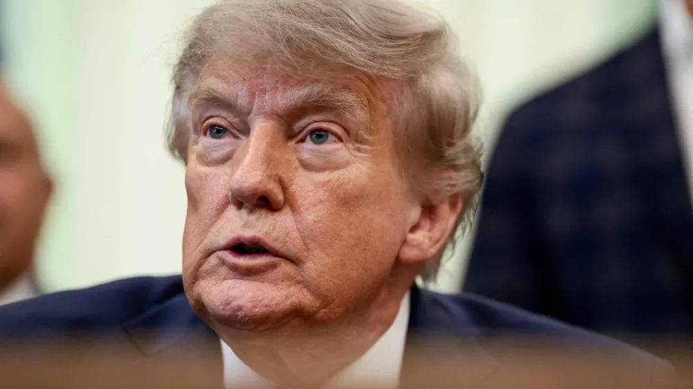 FILE PHOTO: U.S. President Donald Trump speaks during an event to sign executive orders related to beef, in the Oval Office of the White House, in Washington, D.C., U.S., September 4, 2026. REUTERS/Evelyn Hockstein/File Photo