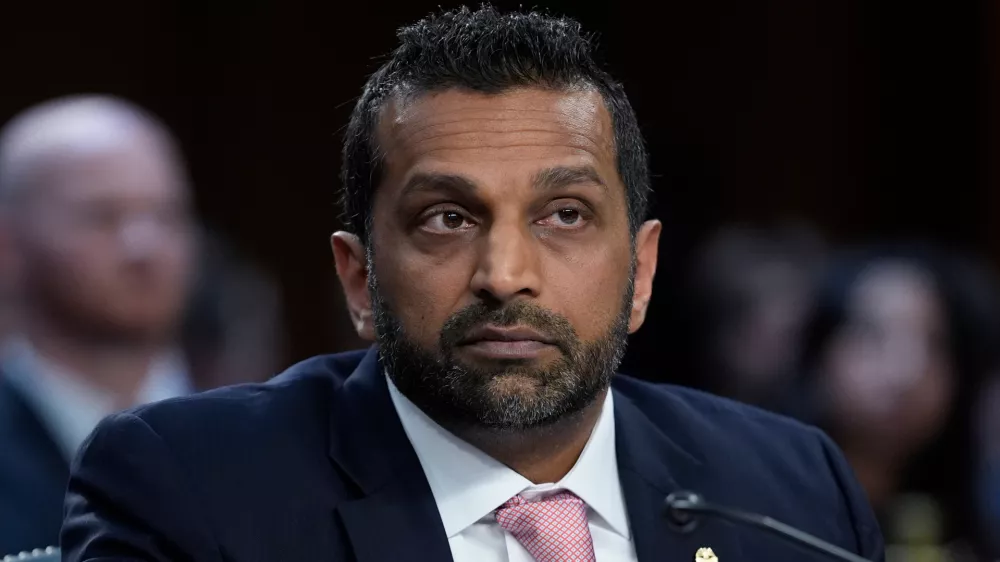 FBI Director Kash Patel testifies during the Senate Judiciary hearing on Oversight of the Federal Bureau of Investigation, Tuesday, Sept. 15, 2026 in Washington. (AP Photo/Manuel Balce Ceneta)