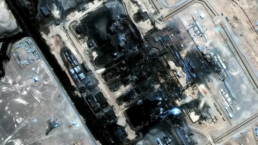 A satellite image shows a closer view of the damage at the Saudi Arabia East-West pipeline, located across the Arabian Peninsula, after a strike that hit it on September 11, 2026, in Saudi Arabia, September 13, 2026. Vantor/Handout via REUTERS THIS IMAGE HAS BEEN SUPPLIED BY A THIRD PARTY. NO RESALES. NO ARCHIVES. MANDATORY CREDIT. DO NOT OBSCURE LOGO.   TPX IMAGES OF THE DAY