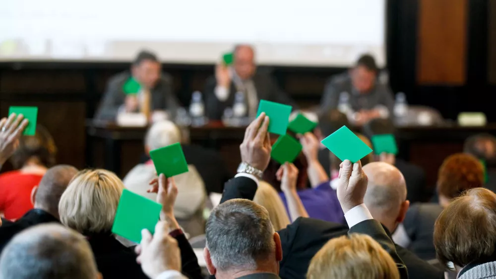Ljubljana, ZZZS. Izredna skupscina Zavoda za zdravstveno zavarovanje Slovenije (ZZZS). Foto: Stanko Gruden/STA