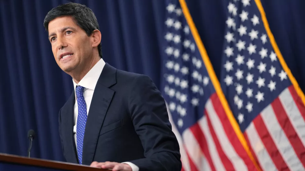 Federal Reserve Board Chairman Kevin Warsh speaks during a news conference at the Federal Reserve in Washington, Wednesday, Sept. 16, 2026. (AP Photo/Mark Schiefelbein)