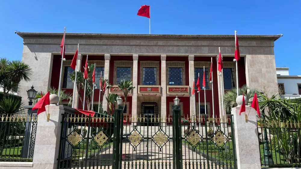 A view of the parliament building in Rabat, Morocco, September 16, 2026. Picture taken with a mobile phone. REUTERS/Ahmed Eljechtimi