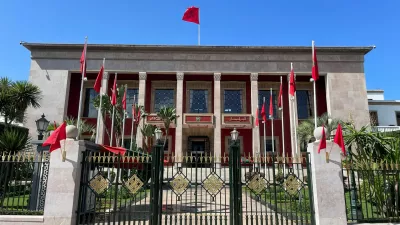A view of the parliament building in Rabat, Morocco, September 16, 2026. Picture taken with a mobile phone. REUTERS/Ahmed Eljechtimi