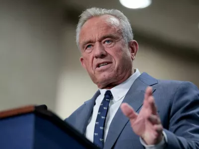 FILE PHOTO: U.S. Health and Human Services Secretary Robert F. Kennedy Jr. speaks during an event on screen time harm in children at the Department of Health and Human Services in Washington, D.C., U.S., September 1, 2026. REUTERS/Evan Vucci/File Photo