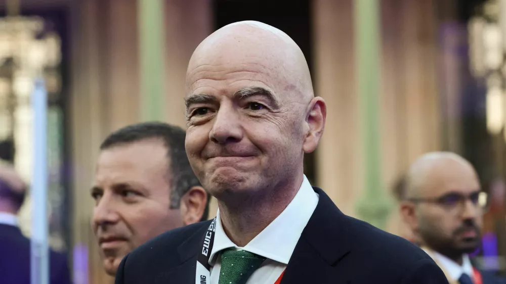 President of FIFA Gianni Infantino attends the closing ceremony of the Esports World Cup at the Grand Palais in Paris, France, August 23, 2026. Teresa Suarez/Pool via REUTERS 