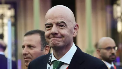 President of FIFA Gianni Infantino attends the closing ceremony of the Esports World Cup at the Grand Palais in Paris, France, August 23, 2026. Teresa Suarez/Pool via REUTERS 