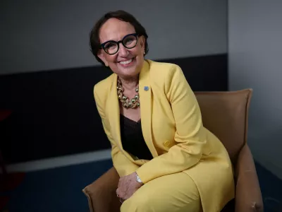 FILE PHOTO: Rebeca Grynspan, former Vice President of Costa Rica, and Secretary-General of UN Trade and Development (UNCTAD), poses for a portrait during an interview with Reuters in London, Britain, December 2, 2025. REUTERS/Isabel Infantes/File Photo