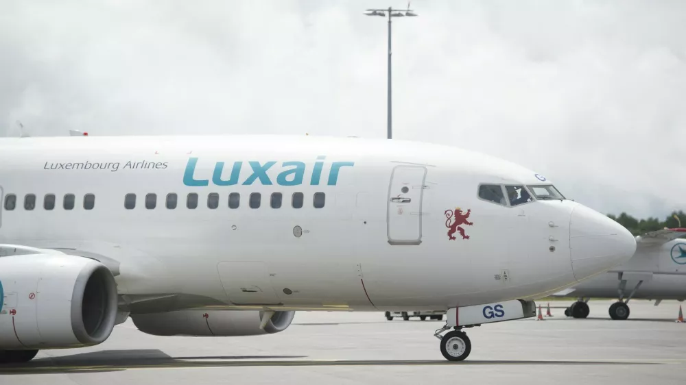 A Luxair airplane pictured at Luxembourg Airport, Thursday 19 May 2016.BELGA PHOTO ANTHONY DEHEZ,Image: 285832119, License: Rights-managed, Restrictions:, Model Release: no 