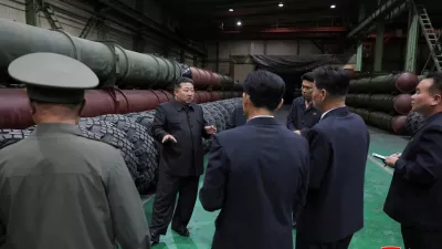 North Korean leader Kim Jong Un provides guidance on projects in the defense industry sector in North Korea, in this picture released by North Korea's official Korean Central News Agency on September 19, 2026. KCNA via REUTERS ATTENTION EDITORS - THIS IMAGE WAS PROVIDED BY A THIRD PARTY. REUTERS IS UNABLE TO INDEPENDENTLY VERIFY THIS IMAGE. NO THIRD PARTY SALES. SOUTH KOREA OUT. NO COMMERCIAL OR EDITORIAL SALES IN SOUTH KOREA.