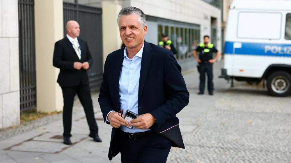 Leader of the CDU/CSU parliamentary group Thorsten Frei walks to the Christian Democratic Union (CDU) Berlin headquarters, on the day of the state elections in Berlin and Mecklenburg-Western Pomerania, in Berlin, Germany, September 20, 2026. REUTERS/Christian Mang
