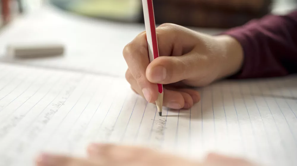 Boy writing in a notepad doing his school work spelling or homework / Foto: Brianajackson Getty Images