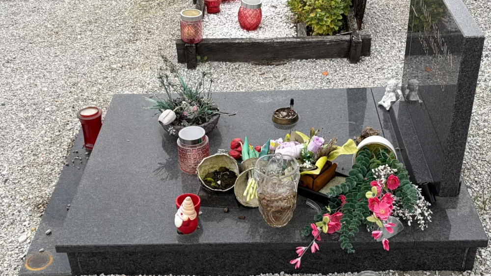 Sentjernej, pokopalisce.V kraji poskodovani spomeniki.