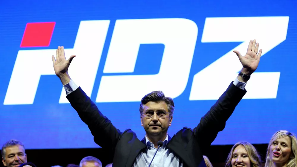 FILE PHOTO: Andrej Plenkovic, president of Croatian Democratic Union (HDZ), waves to his supporters during an election rally in Zagreb, Croatia, September 8, 2016. REUTERS/Antonio Bronic/File PictureRTSRLBI/File Photo