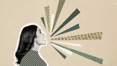 Composite photo collage of excited girl speech text lines communication wonder concept phrase isolated on painted background. / Foto: Deagreez Getty Images